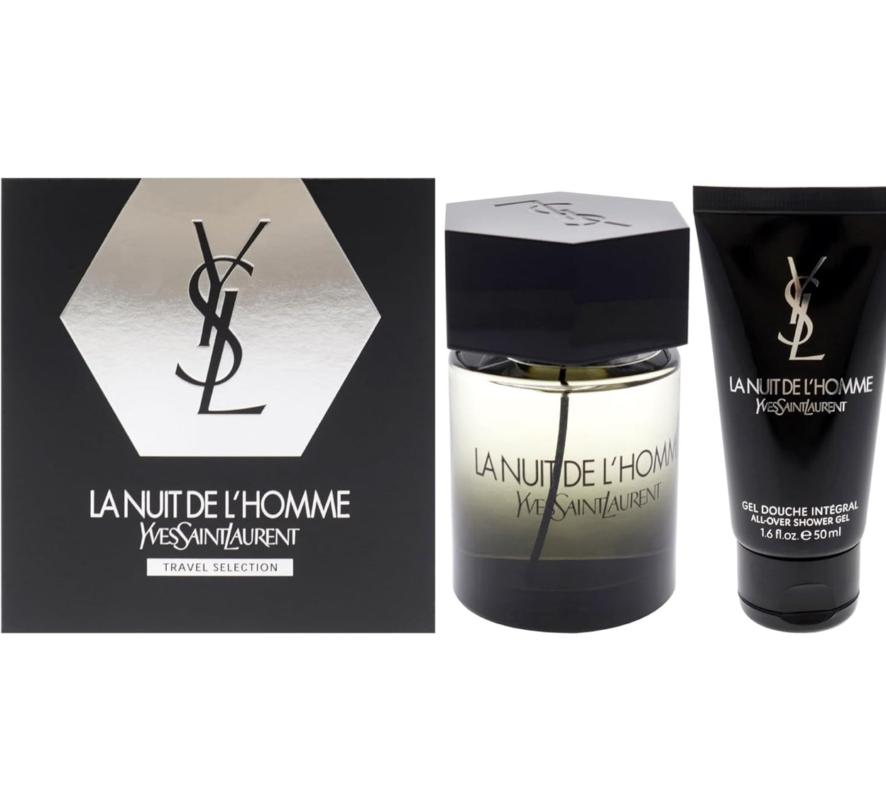 La Nuit de l'Homme Yves Saint Laurent for men Set Travel Selection 3.3oz EDT/ 1.6oz Shower Gel